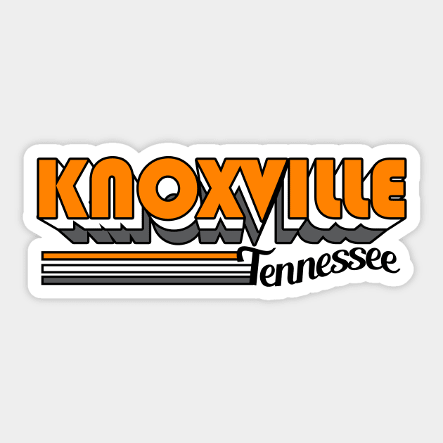 Knoxville - Retro Sticker by BigOrangeShirtShop